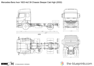 Mercedes-Benz Axor 1823 4x2 39 Chassis Sleeper Cab High