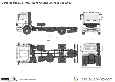 Mercedes-Benz Axor 1823 4x2 45 Chassis Extended Cab