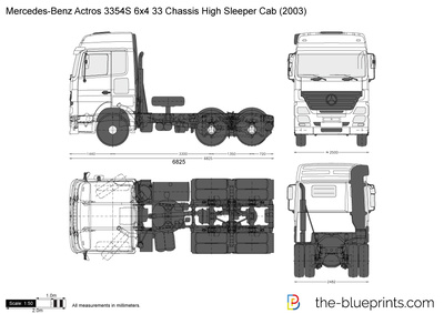 Mercedes-Benz Actros 3354S 6x4 33 Chassis High Sleeper Cab