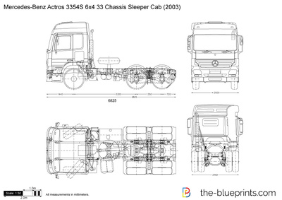 Mercedes-Benz Actros 3354S 6x4 33 Chassis Sleeper Cab