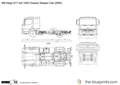 Mercedes-Benz Atego 817 4x2 3320 Chassis Sleeper Cab