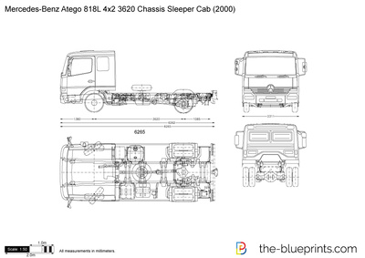 Mercedes-Benz Atego 818L 4x2 3620 Chassis Sleeper Cab