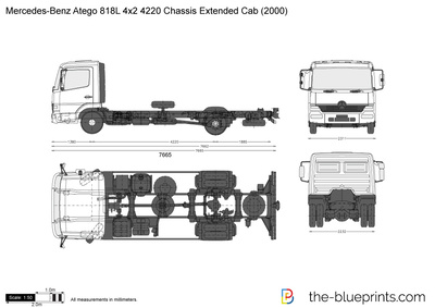 Mercedes-Benz Atego 818L 4x2 4220 Chassis Extended Cab