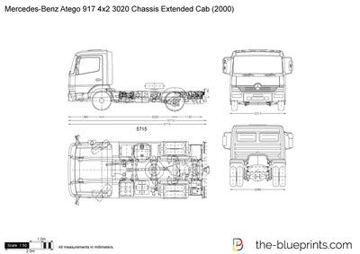 Mercedes-Benz Atego 917 4x2 3020 Chassis Extended Cab