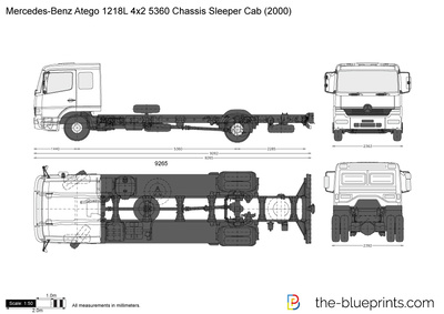 Mercedes-Benz Atego 1218L 4x2 5360 Chassis Sleeper Cab