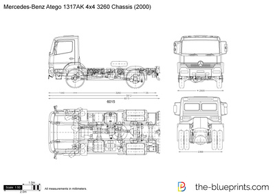 Mercedes-Benz Atego 1317AK 4x4 3260 Chassis