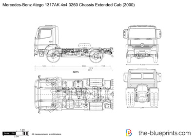 Mercedes-Benz Atego 1317AK 4x4 3260 Chassis Extended Cab