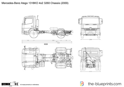 Mercedes-Benz Atego 1318KO 4x2 3260 Chassis