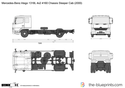 Mercedes-Benz Atego 1318L 4x2 4160 Chassis Sleeper Cab