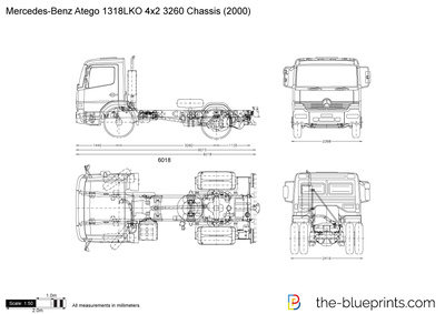 Mercedes-Benz Atego 1318LKO 4x2 3260 Chassis