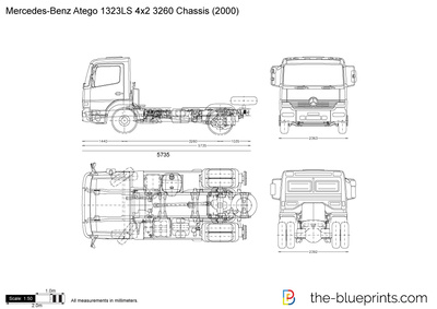 Mercedes-Benz Atego 1323LS 4x2 3260 Chassis