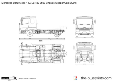 Mercedes-Benz Atego 1323LS 4x2 3560 Chassis Sleeper Cab