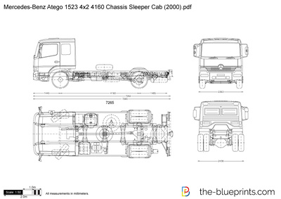 Mercedes-Benz Atego 1523 4x2 4160 Chassis Sleeper Cab