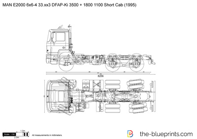 MAN E2000 6x6-4 33.xx3 DFAP-Ki 3500 + 1800 1100 Short Cab