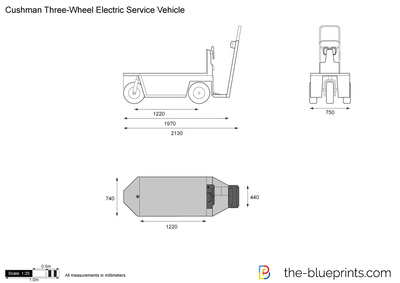 Cushman Three-Wheel Electric Service Vehicle