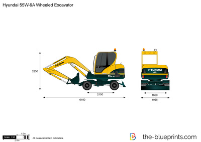 Hyundai 55W-9A Wheeled Excavator