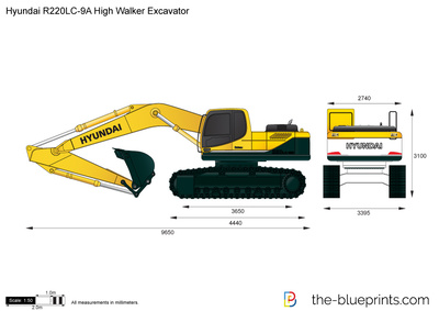 Hyundai R220LC-9A High Walker Excavator