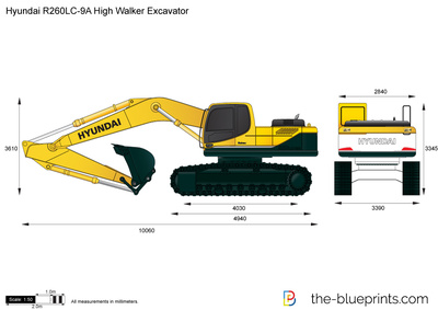 Hyundai R260LC-9A High Walker Excavator