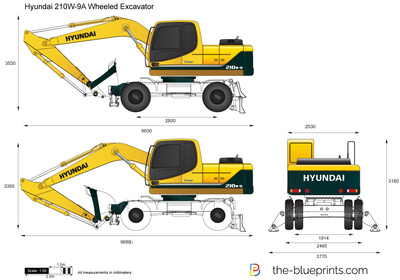 Hyundai 210W-9A Wheeled Excavator