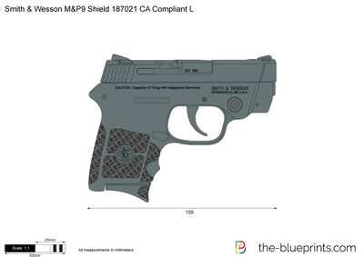 Smith & Wesson M&P9 Shield 187021 CA Compliant L