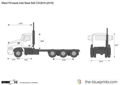 Mack Pinnacle Axle Back 8x6 CXU614