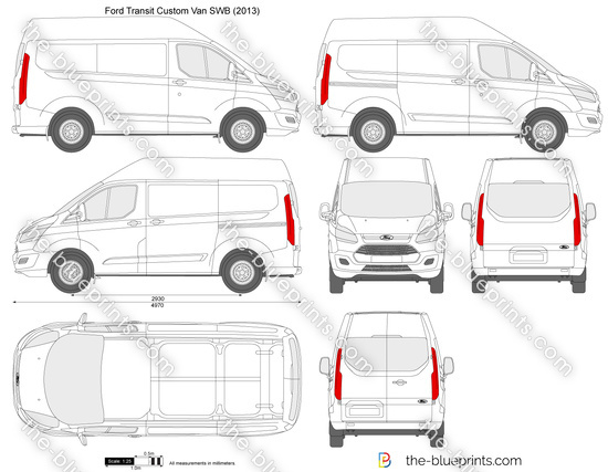 ford transit custom l1h2 dimensions