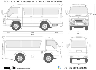 FOTON JC 521 Prona Passenger 5 Pintu Deluxe 12 seat (Mobil Travel)