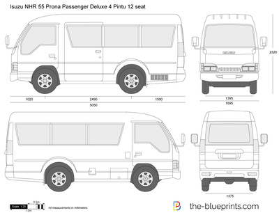 Isuzu NHR 55 Prona Passenger Deluxe 4 Pintu 12 seat