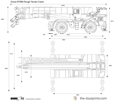 Grove RT890 Rough Terrain Crane