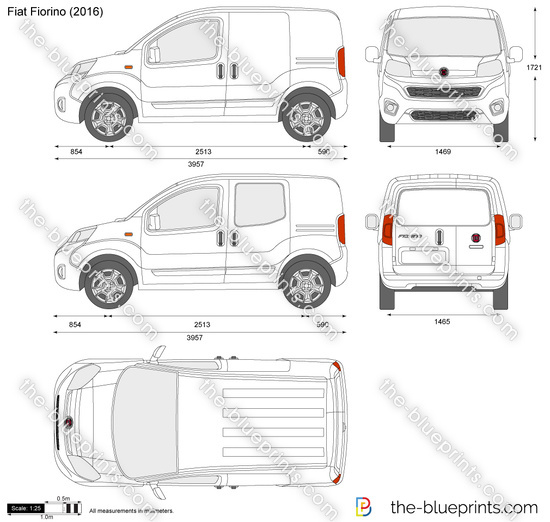 Fiat Fiorino vector drawing