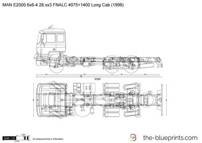 MAN E2000 6x6-4 28.xx3 FNALC 4075+1400 Long Cab