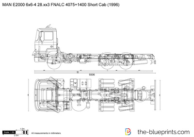 MAN E2000 6x6-4 28.xx3 FNALC 4075+1400 Short Cab