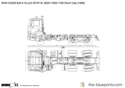 MAN E2000 6x6-4 33.xx3 DFAP-Ki 3825+1800 1100 Short Cab