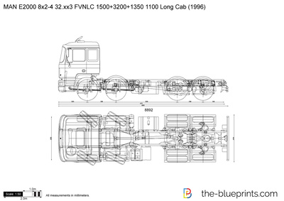 MAN E2000 8x2-4 32.xx3 FVNLC 1500+3200+1350 1100 Long Cab