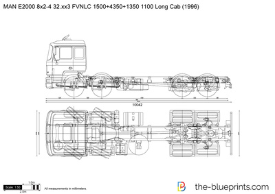 MAN E2000 8x2-4 32.xx3 FVNLC 1500+4350+1350 1100 Long Cab