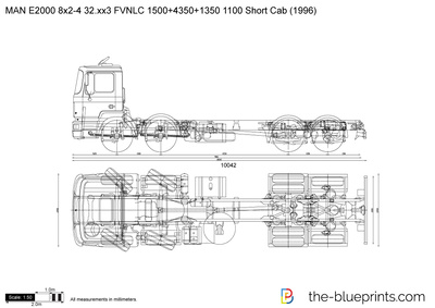 MAN E2000 8x2-4 32.xx3 FVNLC 1500+4350+1350 1100 Short Cab