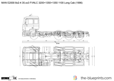 MAN E2000 8x2-4 35.xx3 FVNLC 3200+1350+1350 1100 Long Cab