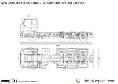 MAN E2000 8x2-4 35.xx3 FVNLC 3700+1350+1350 1100 Long Cab