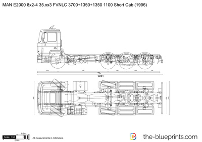 MAN E2000 8x2-4 35.xx3 FVNLC 3700+1350+1350 1100 Short Cab