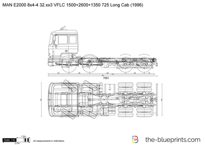 MAN E2000 8x4-4 32.xx3 VFLC 1500+2600+1350 725 Long Cab