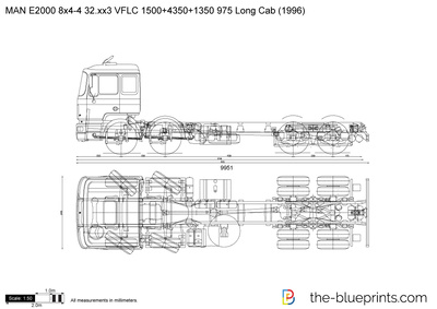 MAN E2000 8x4-4 32.xx3 VFLC 1500+4350+1350 975 Long Cab