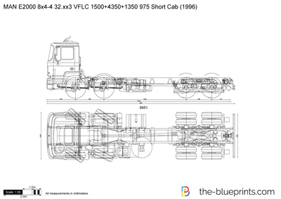 MAN E2000 8x4-4 32.xx3 VFLC 1500+4350+1350 975 Short Cab