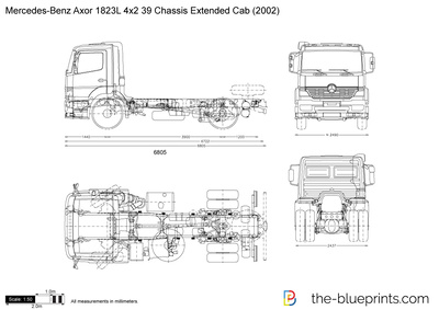 Mercedes-Benz Axor 1823L 4x2 39 Chassis Extended Cab