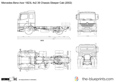 Mercedes-Benz Axor 1823L 4x2 39 Chassis Sleeper Cab