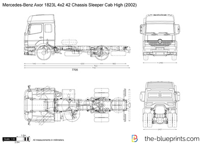 Mercedes-Benz Axor 1823L 4x2 42 Chassis Sleeper Cab High