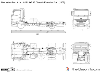 Mercedes-Benz Axor 1823L 4x2 45 Chassis Extended Cab