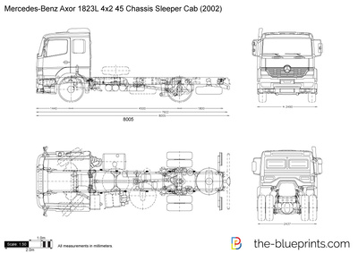 Mercedes-Benz Axor 1823L 4x2 45 Chassis Sleeper Cab