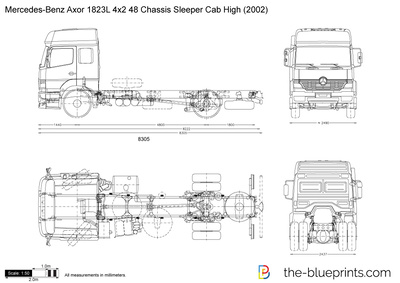 Mercedes-Benz Axor 1823L 4x2 48 Chassis Sleeper Cab High