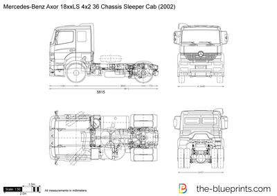 Mercedes-Benz Axor 18xxLS 4x2 36 Chassis Sleeper Cab