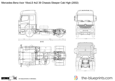 Mercedes-Benz Axor 18xxLS 4x2 39 Chassis Sleeper Cab High